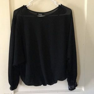 Flowy black dress shirt